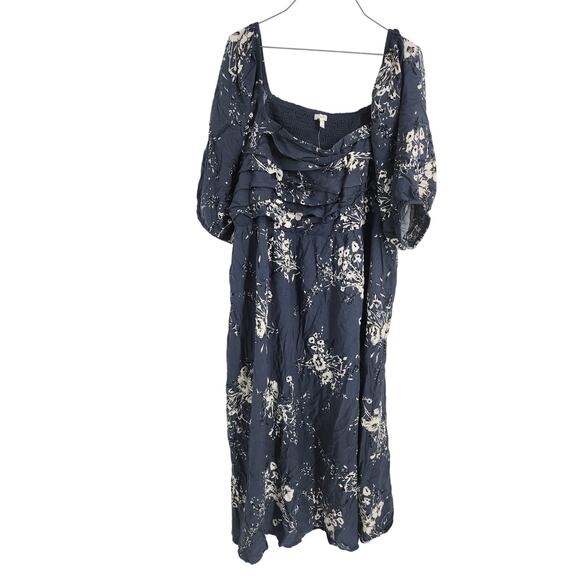 Maurices Blue Floral Dress Womens Plus Size 3X *NWT - Picture 1 of 5